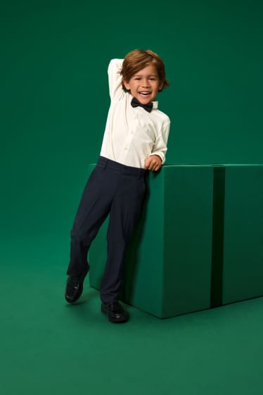 Bambini - Farfallino - a coste - blu scuro