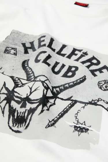 Bărbați - Tricou - supradimensionat - Stranger Things - alb