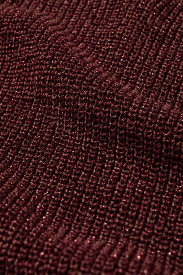 Dona - Jersei amb el coll en punta - bordeus