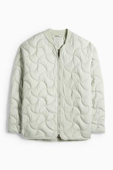 Dámské - Prošívaná bunda - světle zelená