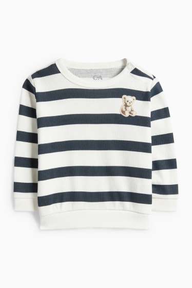 Nadó nen - Osset - dessuadora per a nadó - de ratlles - estructurat - blau fosc / blanc trencat