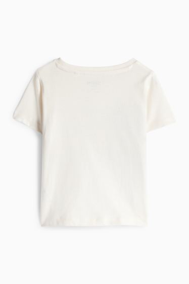 Nena - Lilo & Stitch - samarreta de màniga curta - efecte brillant - crema