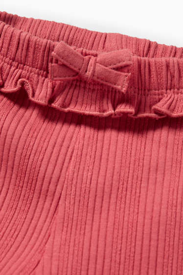 Baby: meisjes - Babylegging - ribstof - rood