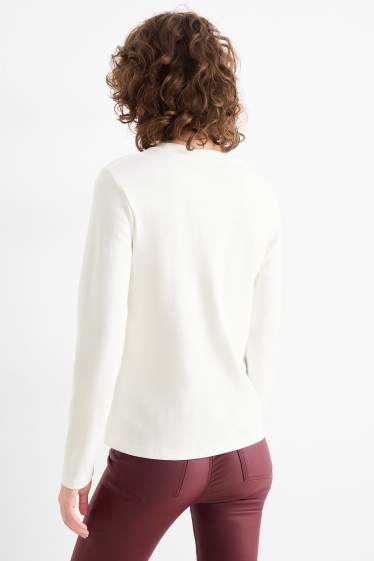 Dames - Longsleeve - regular fit - wit