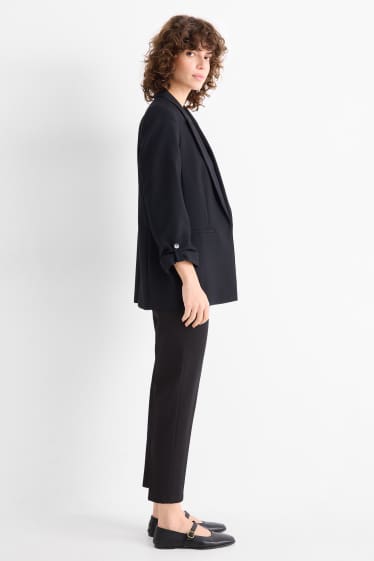 Femei - Pantaloni de stofă - talie înaltă - slim fit - negru