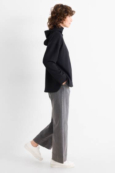 Dona - Crop Wide Leg Jeans - high waist - texà gris clar