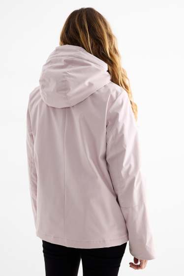 Women - Jacket with hood - lined - water-repellent - rose