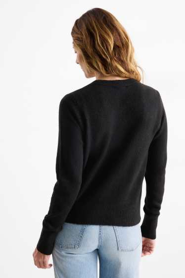 Damen - Strickjacke - schwarz