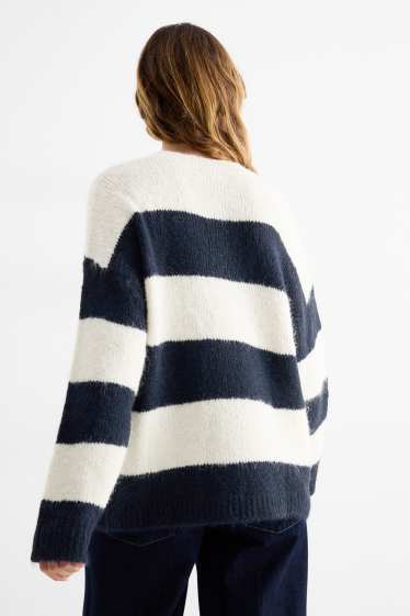 Dona - Jersei - de ratlles - blau fosc / blanc trencat