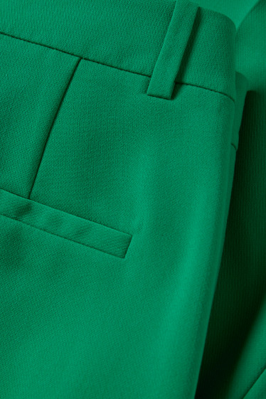 Dámské - Business kalhoty - mid waist - regular fit - zelená