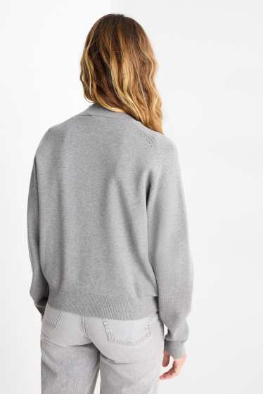 Dames - Vest - licht grijs-mix