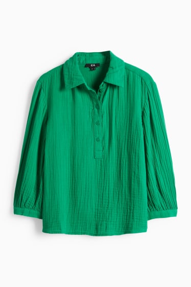 Dámské - Mušelínová halenka - zelená