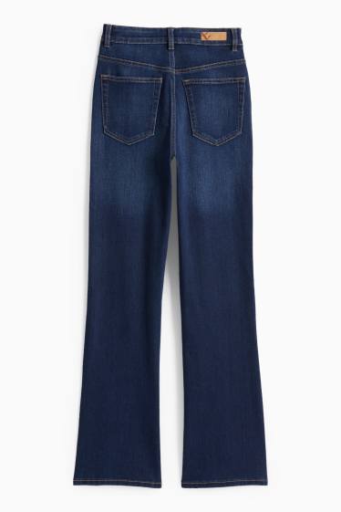 Femmes - Flared jean - high waist - jean bleu foncé