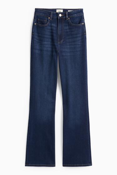 Femmes - Flared jean - high waist - jean bleu foncé