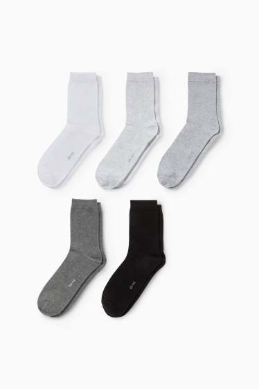 Damen - Multipack 5er - Socken - hellgrau