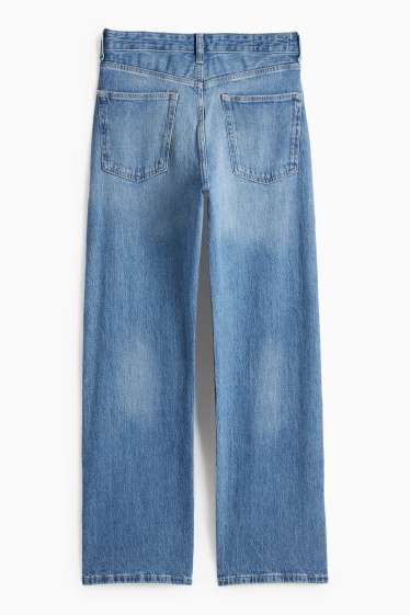 Femei - Straight jeans - talie înaltă - LYCRA® - denim-albastru deschis