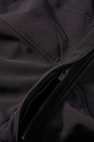 Hommes - Veste à coquille souple avec capuche - déperlante - noir