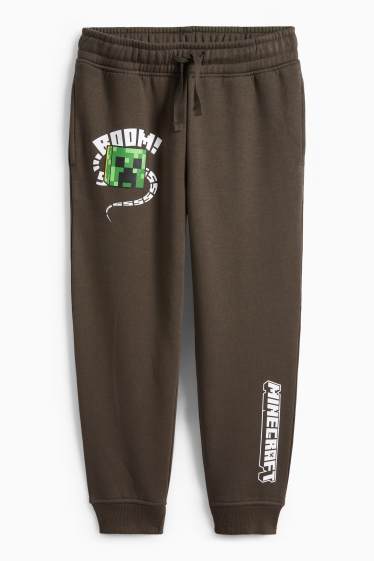 Děti - chlapci - Minecraft - teplákové kalhoty - khaki