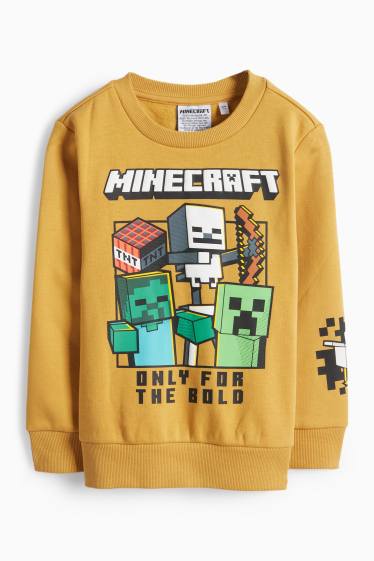 Děti - chlapci - Minecraft - mikina - hořčicově žlutá