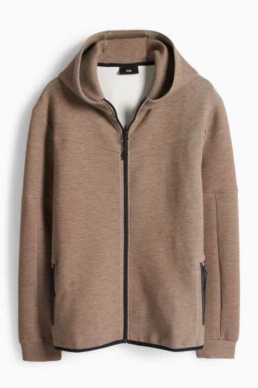 Men - Zip-through hoodie - brown