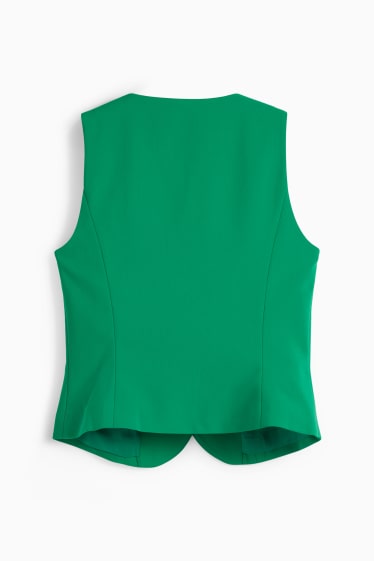 Dámské - Business vesta - se zúženým pasem - zelená
