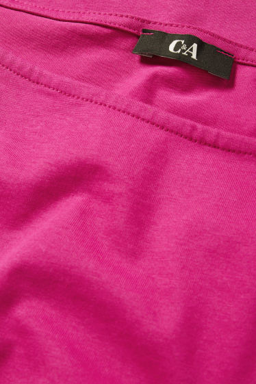 Femei - Tricou cu mânecă lungă basic - regular fit - roz