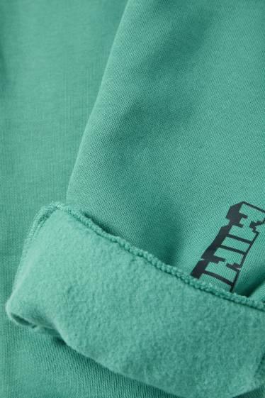 Děti - chlapci - Minecraft - souprava - mikina s kapucí a teplákové kalhoty - 2dílná - zelená