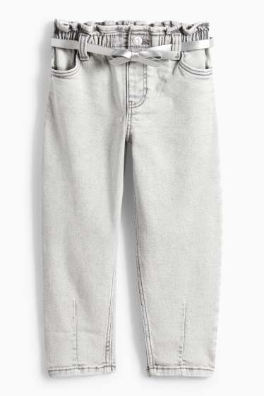 Nena - Texans d’ajust recte amb cinturó - texà gris clar