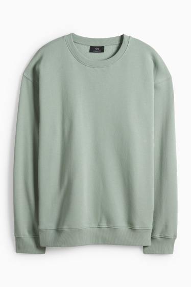 Bărbați - Bluză de molton supradimensionată - verde