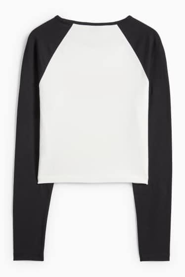 Femmes - Haut à manches longues court - regular fit - Stranger Things - blanc / noir