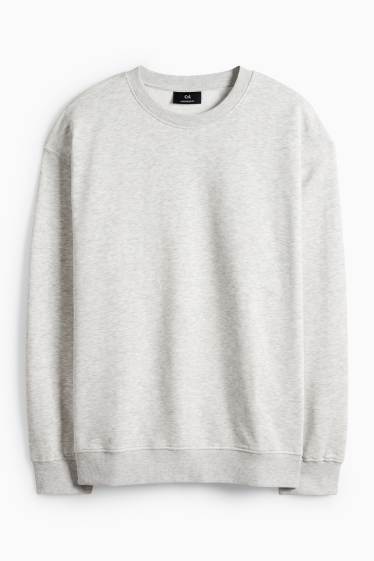 Pánské - Mikina - světle šedá-žíhaná