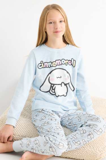 Enfants filles - Cinnamoroll - pyjama d’hiver - 2 pièces - bleu clair