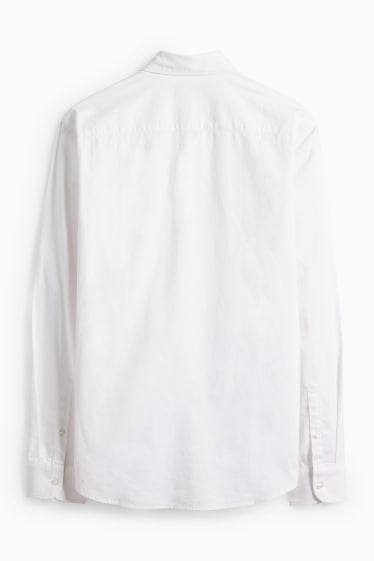 Herren - Hemd - Regular Fit - Button-down - cremeweiss