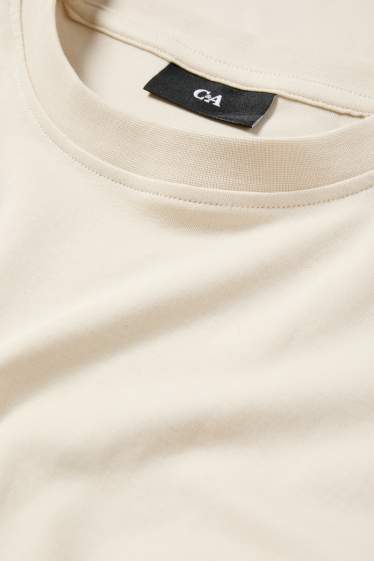 Pánské - Tričko - relaxed fit - světle béžová