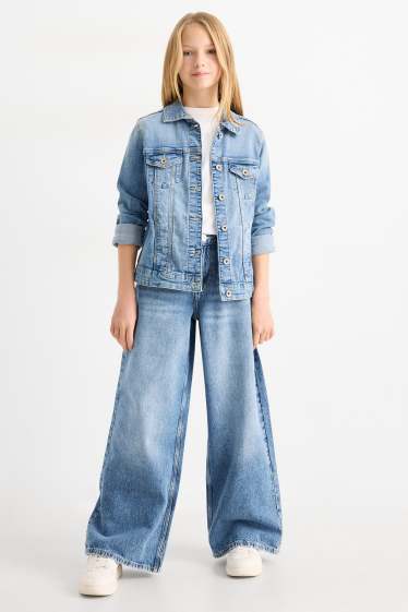Kinder Mädchen - Baggy Jeans - helljeansblau
