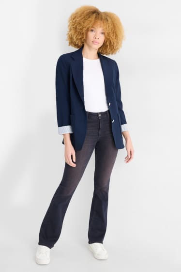 Damen - Bootcut Jeans - Mid Waist - dunkeljeansblau