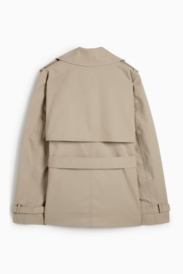 Dames - Korte trenchcoat - beige