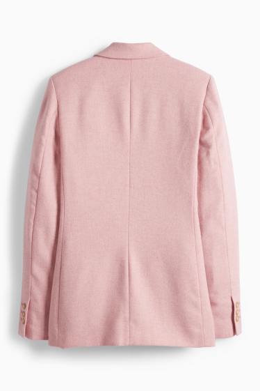 Dámské - Business blejzr s vlněným podílem - regular fit - růžová