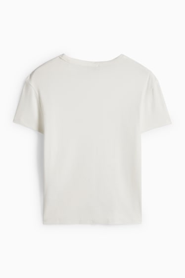 Damen - T-Shirt - Slim Fit - weiß