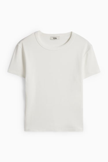 Damen - T-Shirt - Slim Fit - weiß