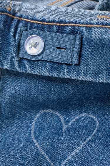 Děti - dívky - Srdíčka - flared jeans - džíny - modré