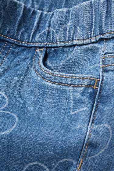 Děti - dívky - Srdíčka - flared jeans - džíny - modré