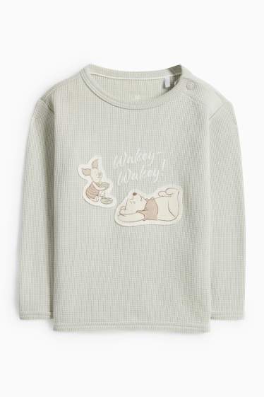 Unisexe - Winnie l’ourson - sweat pour bébé - finition texturée - vert menthe