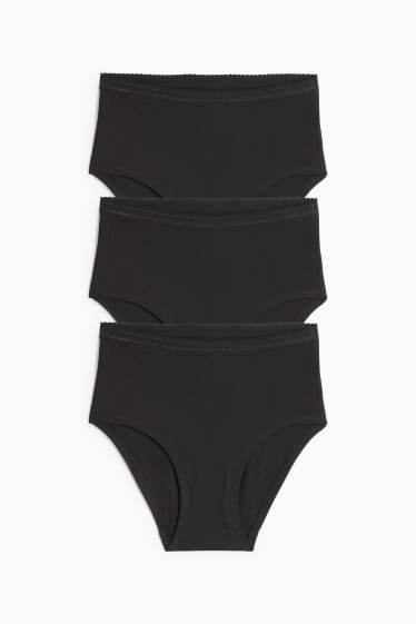 Dames - Set van 3 - slip - zwart