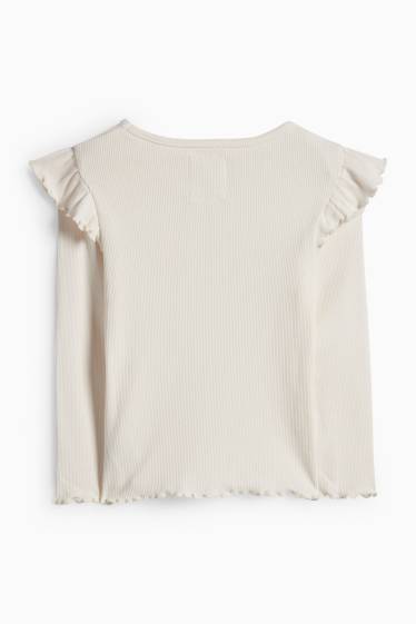 Copii - Fete - Patrula cățelușilor - Skye - tricou cu mânecă lungă - reiat - aspect lucios - alb-crem