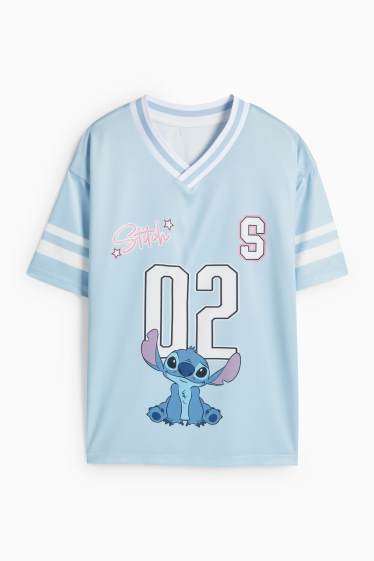 Children Girls - Lilo & Stitch - short sleeve T-shirt - light blue