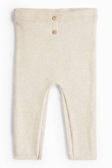 Baby Mädchen - Blümchen - Baby-Outfit - 2 teilig - hellbeige