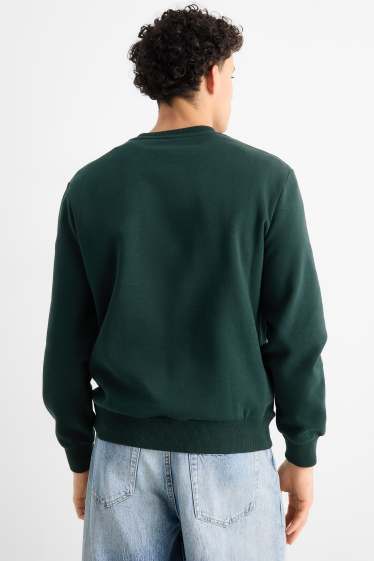 Pánské - Vánoční mikina - Peanuts - tmavozelená