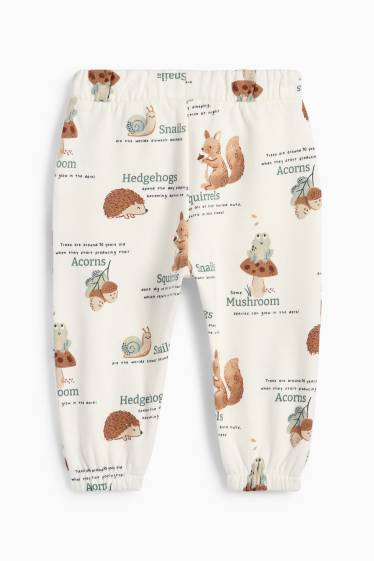 Baby Boys - Woodland animals - baby joggers - cremewhite