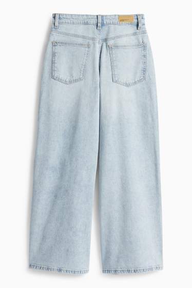 Děti - dívky - Wide leg jeans - džíny - světle modré